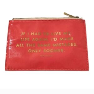 kate spade Coral Patent Zip Pouch